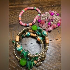 🌈🌈🌈Colorful Beaded Bracelet Set of 3